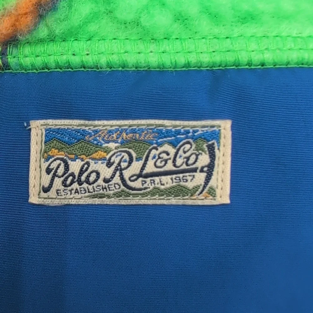 Polo Ralph Lauren Floral-Print Teddy Fleece Jacket Boys Size M 10-12 Reversible